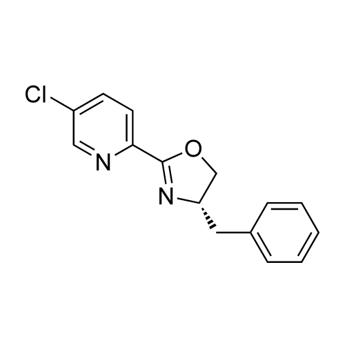 (S)-4-Benzyl-2-(5-chloropyridin-2-yl)-4,5-dihydrooxazole structure diagram