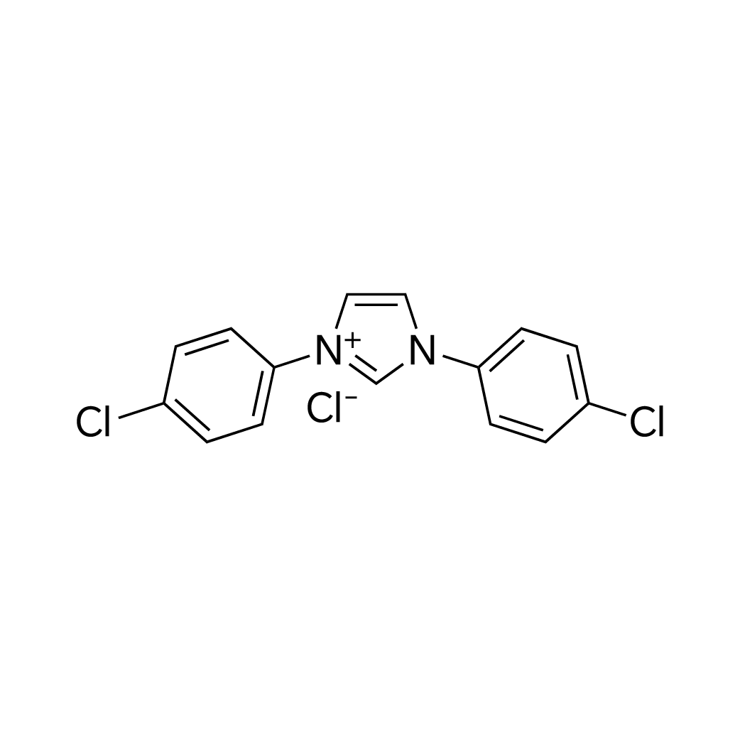 1,3-Bis(4-chlorophenyl)-1H-imidazol-3-ium chloride structure diagram