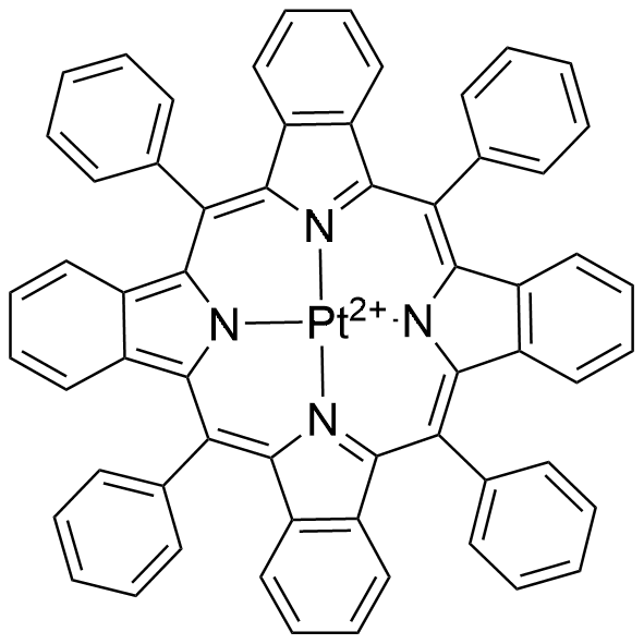 Pt-tetraphenyltetrabenzoporphyrin structure diagram