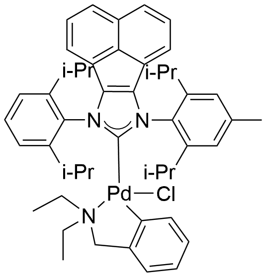 Acenaphthoimidazolylidene palladacycle complex structure diagram