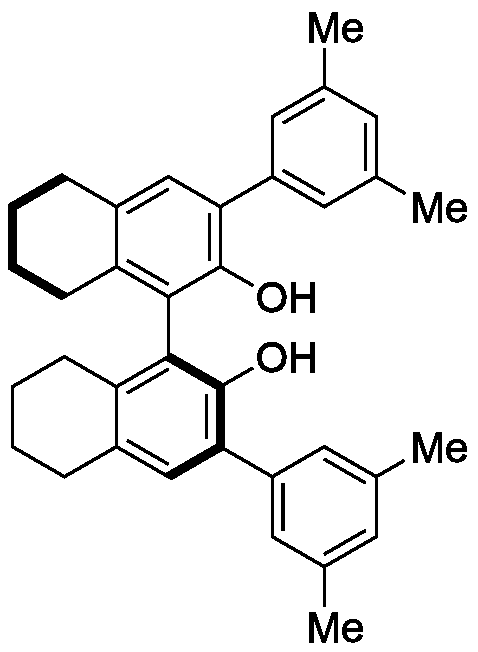 (S)-3,3'-Bis(3,5-dimethylphenyl)-5,5',6,6',7,7',8,8'-octahydro-1,1'-bi-2,2'-naphthol structure diagram