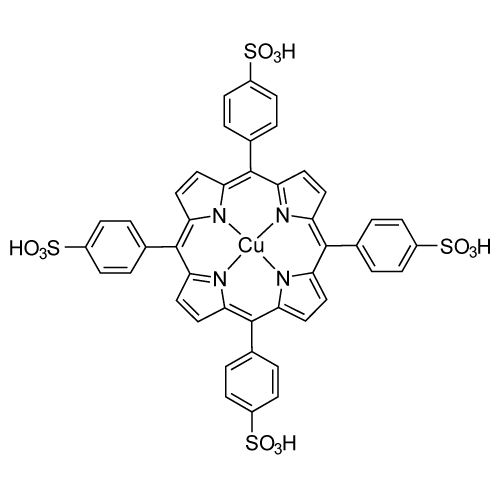 Cu(II) meso-Tetra(4-sulfonatophenyl) porphine structure diagram