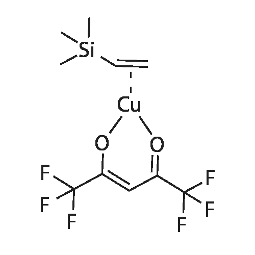 Copper (trimethylvinylsilyl)hexafluoroacetylacetonate structure diagram