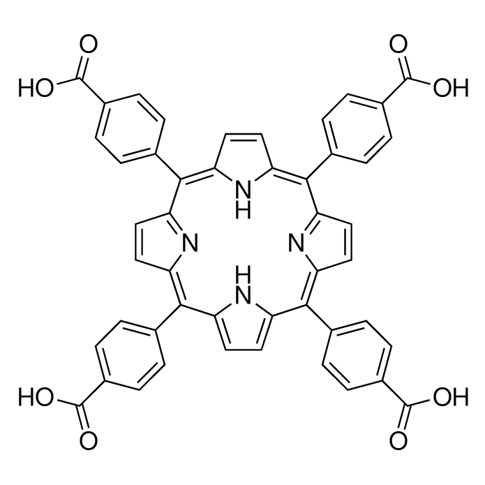 4,4,4,4-(Porphine-5,10,15,20-tetrayl)tetrakis(benzoic acid) structure diagram
