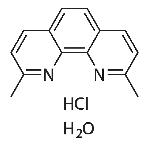 2,9-Dimethyl-1,10-phenanthroline hydrochloride hydrate structure diagram