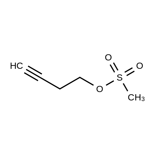 But-3-yn-1-yl methanesulfonate structure diagram