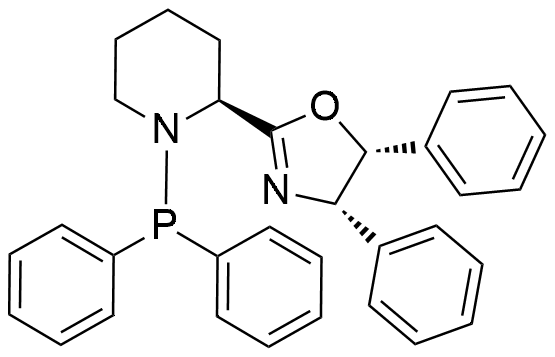 (4S,5R)-2-((S)-1-(Diphenylphosphanyl)piperidin-2-yl)-4,5-diphenyl-4,5-dihydrooxazole structure diagram