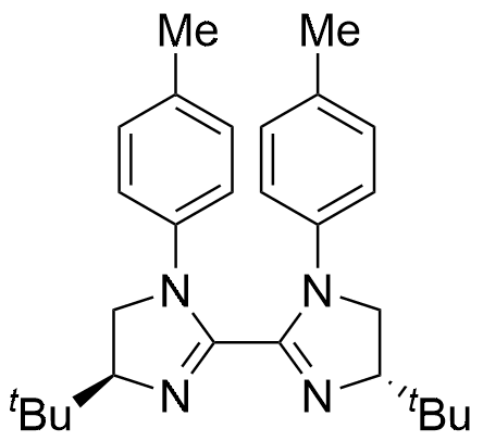 (4S,4'S)-4,4'-Di-tert-butyl-1,1'-di-p-tolyl-4,4',5,5'-tetrahydro-1H,1'H-2,2'-biimidazole structure diagram
