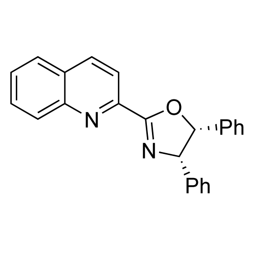 (4S,5R)-4,5-diphenyl-2-(quinolin-2-yl)-4,5-dihydrooxazole structure diagram
