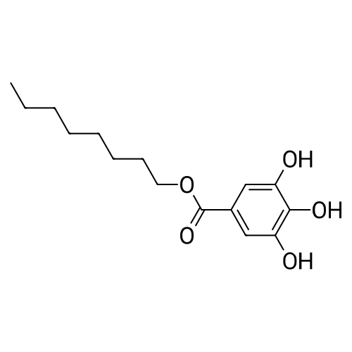 Octyl 3,4,5-trihydroxybenzoate structure diagram
