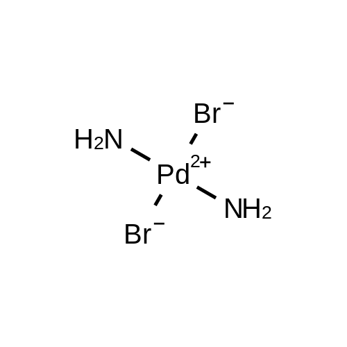 trans-Diamminedibromopalladium(II) structure diagram