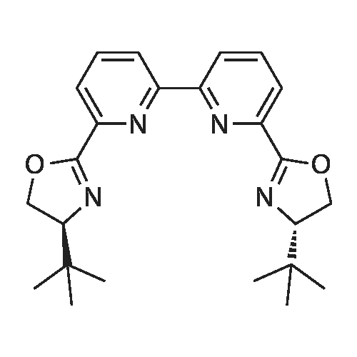 6,6'-Bis((S)-4-(tert-butyl)-4,5-dihydrooxazol-2-yl)-2,2'-bipyridine structure diagram