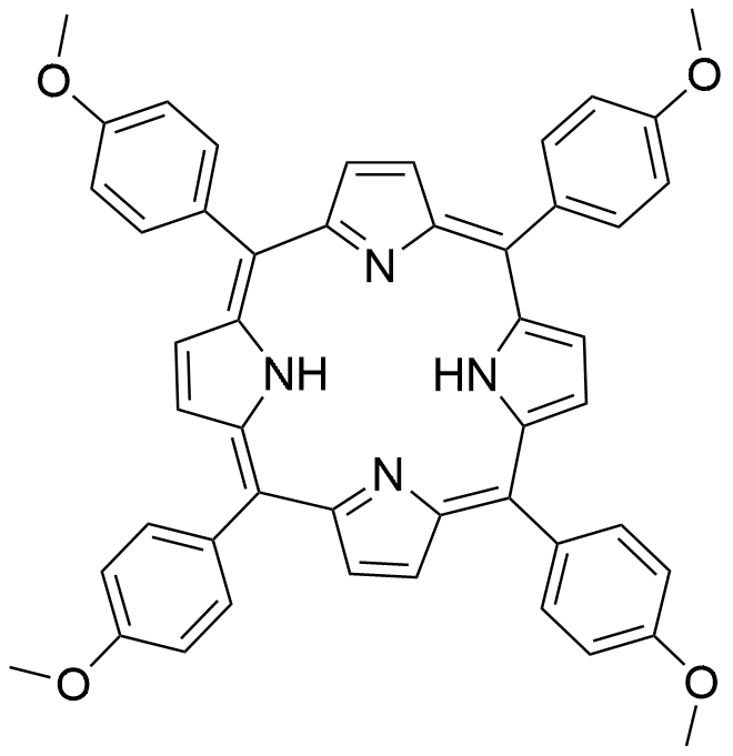 5,10,15,20-Tetrakis(4-methoxyphenyl)-21h,23h-porphine structure diagram