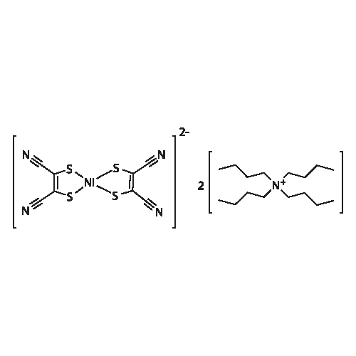 Bis(tetrabutylammonium) bis(maleonitriledithiolato)nickel(II) complex structure diagram