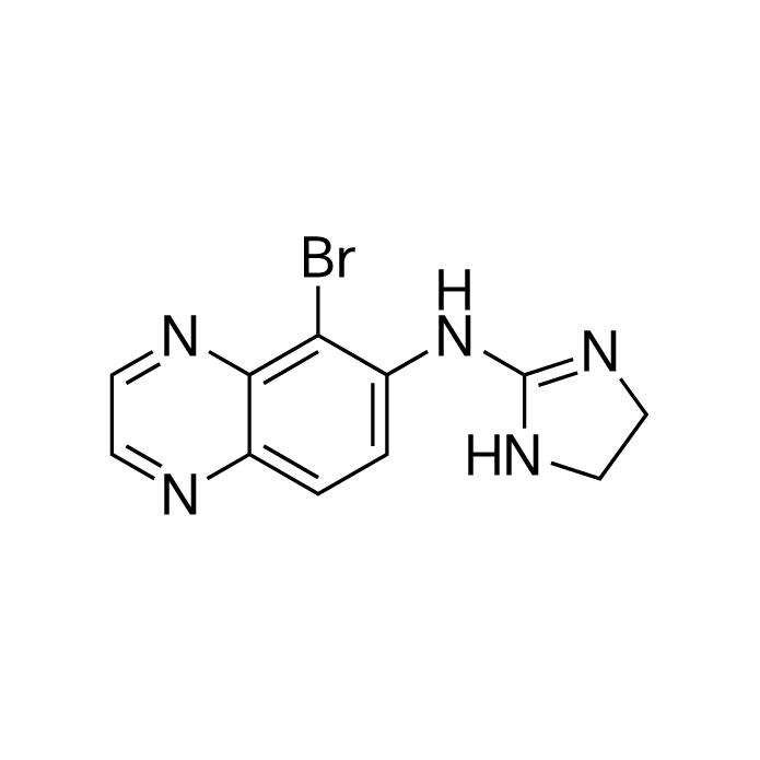 5-Bromo-N-(4,5-dihydro-1H-imidazol-2-yl)quinoxalin-6-amine structure diagram