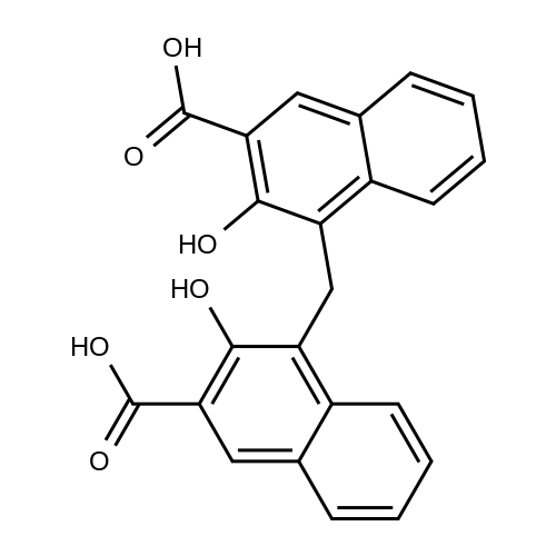 4,4'-Methylenebis(3-hydroxy-2-naphthoic acid) structure diagram