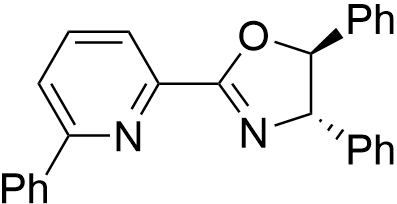(4S,5S)-4,5-Diphenyl-2-(6-phenylpyridin-2-yl)-4,5-dihydrooxazole structure diagram