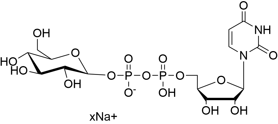 Uridine-5'-diphosphoglucose, disodium salt structure diagram