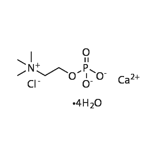 Calcium 2-(trimethylammonio)ethyl phosphate chloride tetrahydrate structure diagram