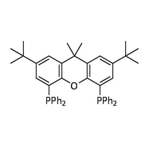 (2,7-Di-tert-butyl-9,9-dimethyl-9H-xanthene-4,5-diyl)bis(diphenylphosphine) structure diagram