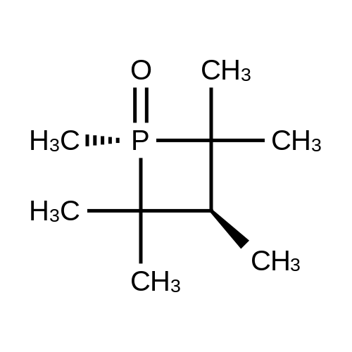 cis-1,2,2,3,4,4-Hexamethylphosphetane 1-oxide structure diagram