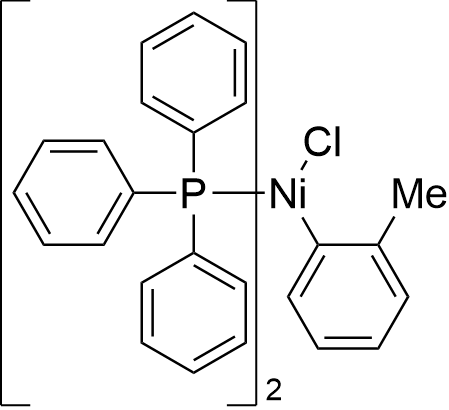Bis(triphenylphosphino)(2-methylphenyl)chloronickel(II) structure diagram