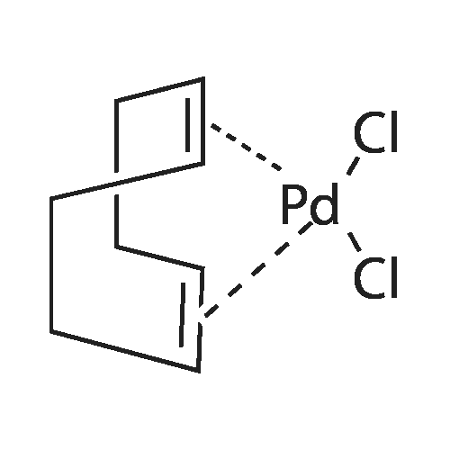 Dichloro(1,5-cyclooctadiene)palladium(II) structure diagram