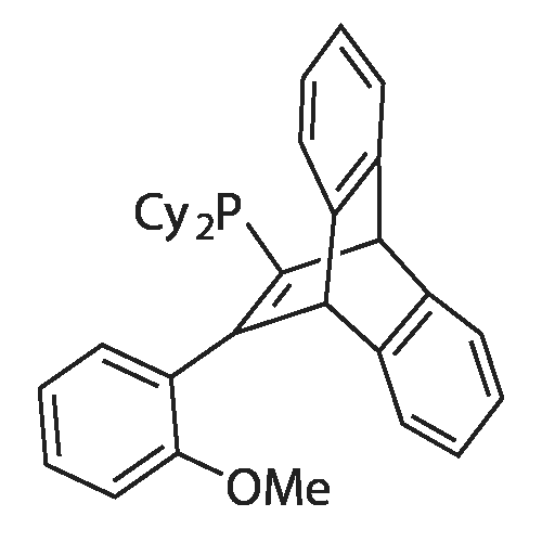 11-Dicyclohexylphosphino-12-(2-methoxyphenyl)-9,10-ethenoanthracene structure diagram