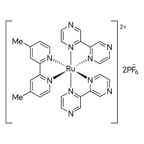 (2,2'-bipyrazine) (2,2'-linked (4-methylpyridine)) ruthenium hexafluorophosphate structure diagram
