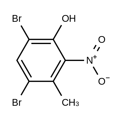 4,6-Dibromo-3-methyl-2-nitrophenol structure diagram