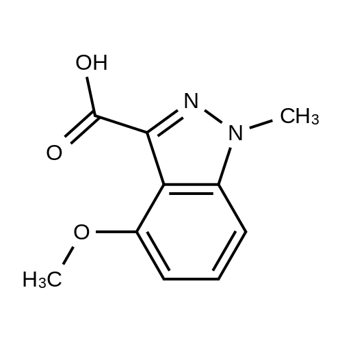 4-Methoxy-1-methyl-1H-indazole-3-carboxylic acid structure diagram