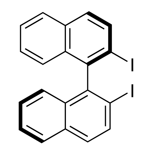 2,2'-diiodo-1,1'-binaphthalene structure diagram
