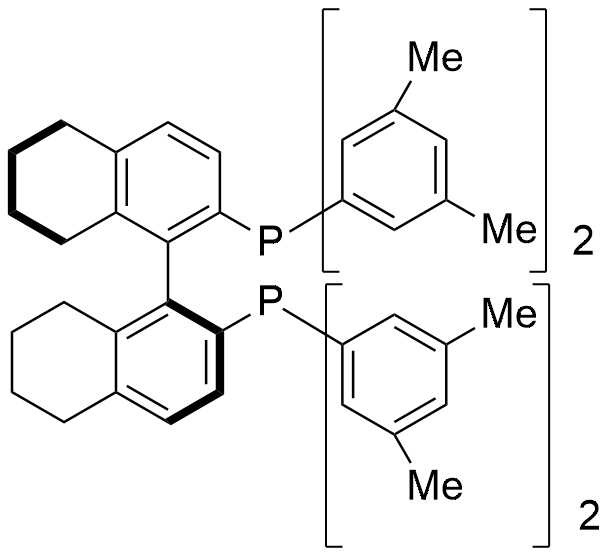 (S)-2,2'-Bis(bis(3,5-dimethylphenyl)phosphino)-5,5',6,6',7,7',8,8'-octahydro-1,1'-binaphthalene structure diagram