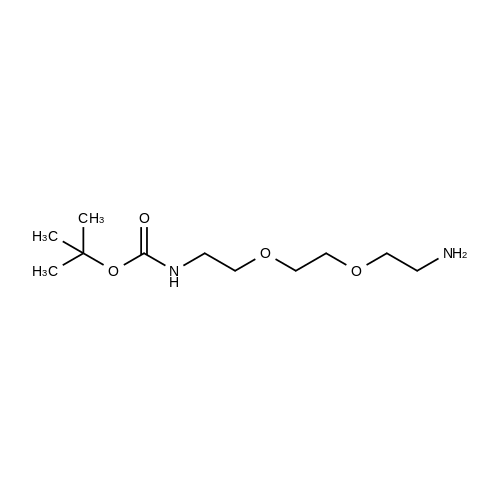 tert-Butyl (2-(2-(2-aminoethoxy)ethoxy)ethyl)carbamate structure diagram
