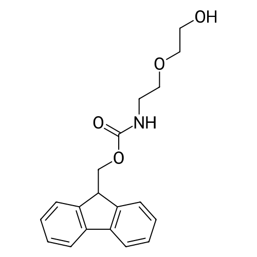 (9H-Fluoren-9-yl)methyl (2-(2-hydroxyethoxy)ethyl)carbamate structure diagram
