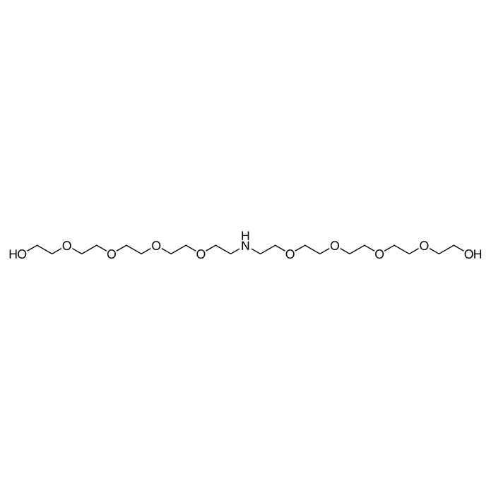 3,6,9,12,18,21,24,27-Octaoxa-15-azanonacosane-1,29-diol structure diagram