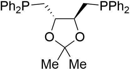 (((4S,5S)-2,2-Dimethyl-1,3-dioxolane-4,5-diyl)bis(methylene))bis(diphenylphosphine) structure diagram