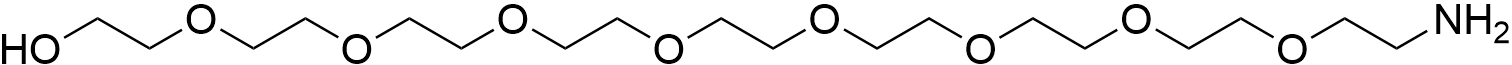 26-Amino-3,6,9,12,15,18,21,24-octaoxahexacosan-1-ol structure diagram