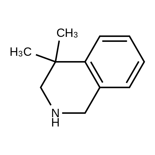 4,4-Dimethyl-1,2,3,4-tetrahydroisoquinoline structure diagram