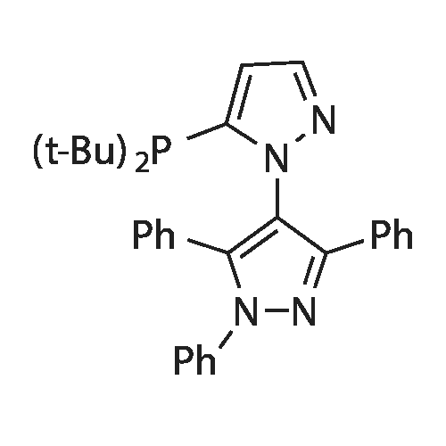 5-(di-tert-Butylphosphino)-1',3',5'-triphenyl-1'H-1,4'-bipyrazole structure diagram