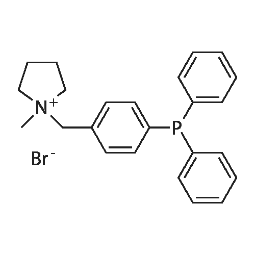 1-(4-(Diphenylphosphino)benzyl)-1-methylpyrrolidin-1-ium bromide structure diagram