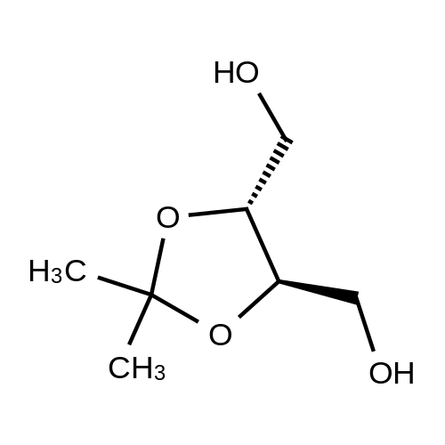 ((4R,5R)-2,2-Dimethyl-1,3-dioxolane-4,5-diyl)dimethanol structure diagram