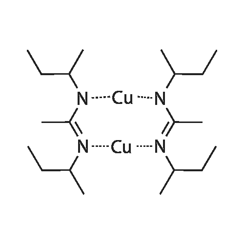 (N,n-di-sec-butylacetamidinato)copper(i) structure diagram