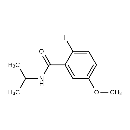 2-iodo-N-isopropyl-5-methoxybenzamide structure diagram