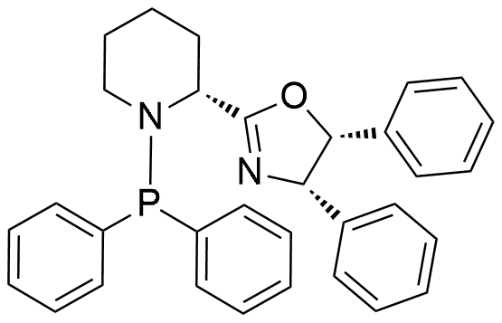 (4S,5R)-2-((R)-1-(Diphenylphosphanyl)piperidin-2-yl)-4,5-diphenyl-4,5-dihydrooxazole structure diagram