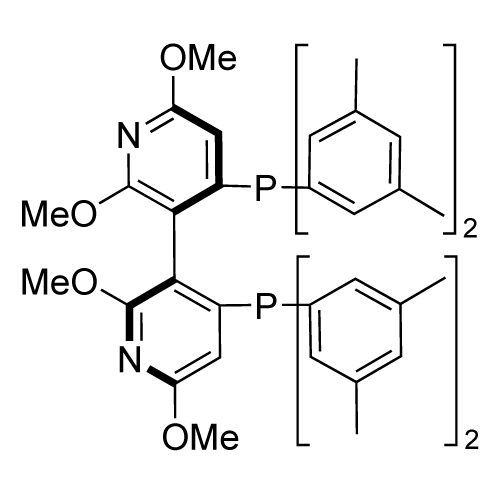 (R)-4,4'-Bis(bis(3,5-dimethylphenyl)phosphino)-2,2',6,6'-tetramethoxy-3,3'-bipyridine structure diagram