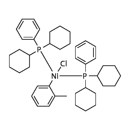 Chlorobis(dicyclohexylphenylphosphino)(2-methylphenyl)nickel(II) structure diagram