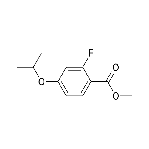 2-Fluoro-4-isopropoxybenzoic acid methyl ester structure diagram