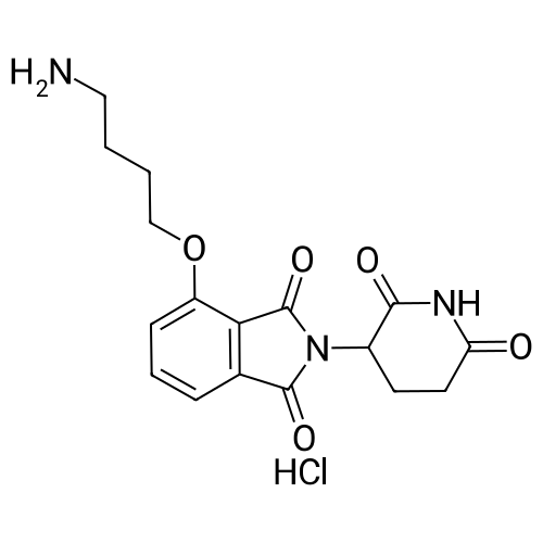 4-(4-Aminobutoxy)-2-(2,6-dioxopiperidin-3-yl)isoindoline-1,3-dione hydrochloride structure diagram