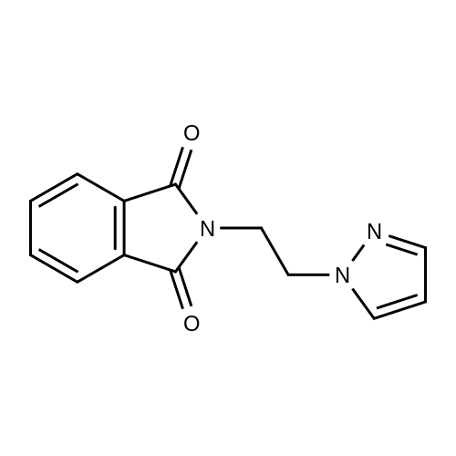 2-(2-(1H-Pyrazol-1-yl)ethyl)isoindoline-1,3-dione structure diagram